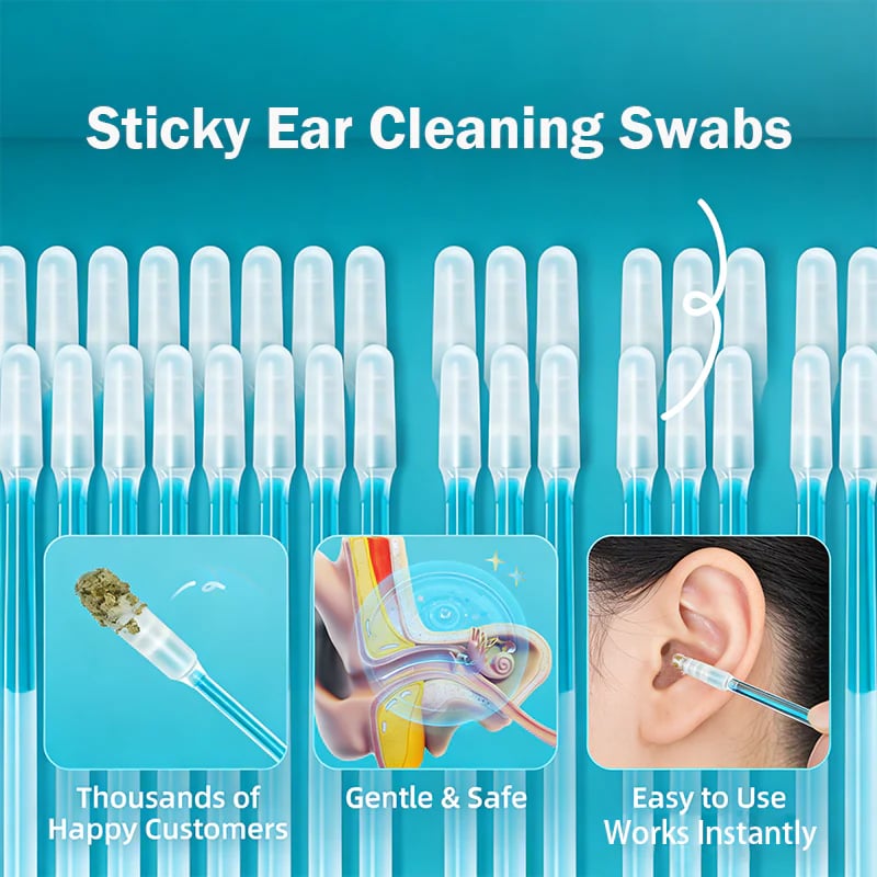 Sticky Ear Cleaning Sticks - Gentle, Visible Ear Care๐
