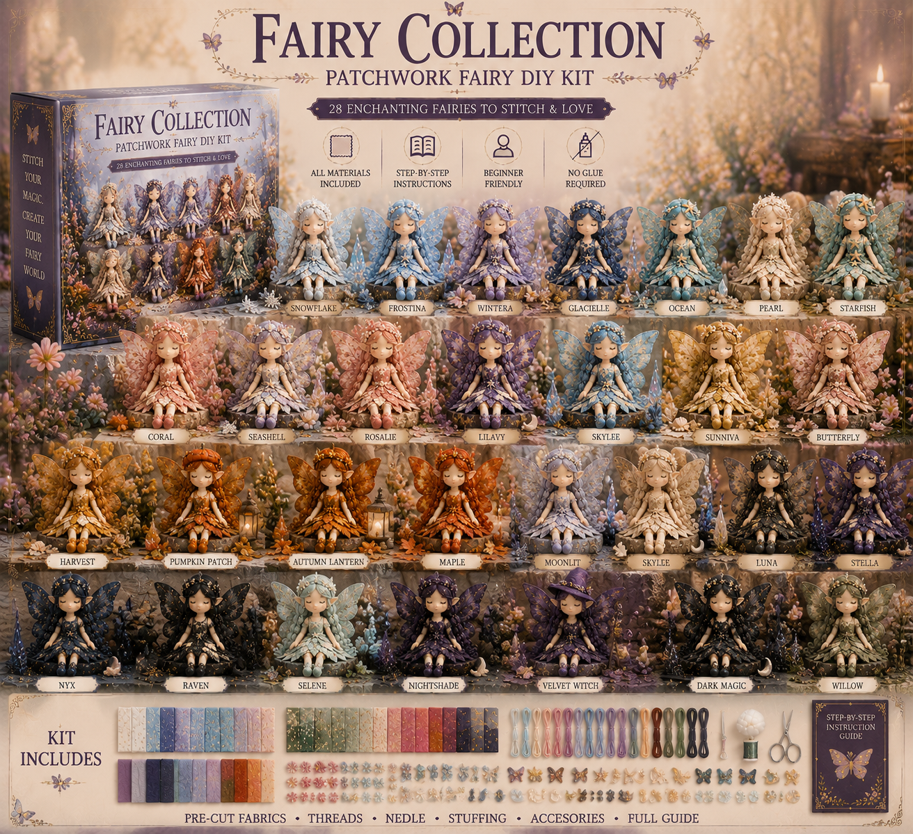 🔥Last Day 40% OFF🌸Fairy Patchwork DIY Collection ✨