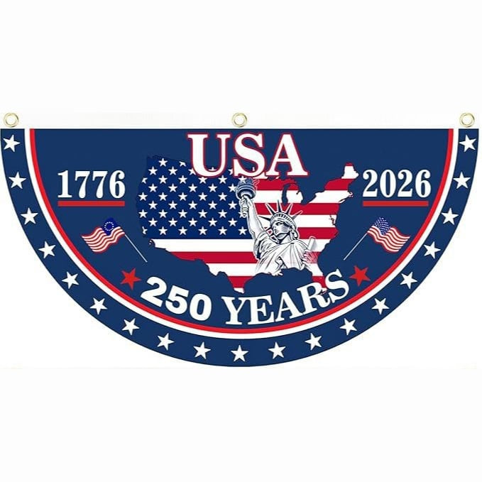 💥Honor Your American Pride🎉Handcrafted by Veterans - 250th Anniversary USA Fan Flag🎖️