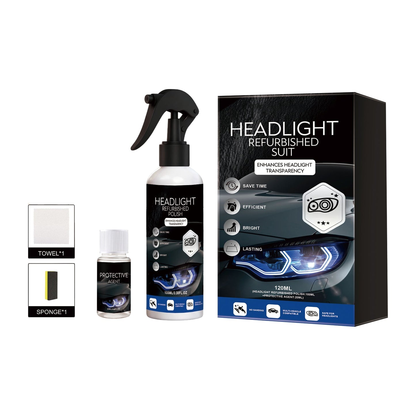 🔥 52% OFF NOW! Headlight Restoration Kit UV Protection ✨