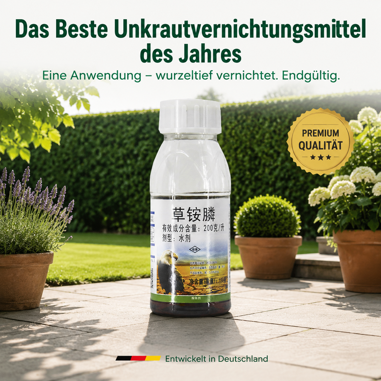 ✅👍Ultimatives Profi-Unkrautvernichter-Konzentrat: 1 Kappe für 1000 m² – Sichtbar in 3 Stunden & 3-fache Geld-zurück-Garantie！