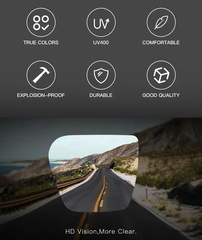 Photochromic Polarized Safety Glasses: UV400 Impact-Resistant Sports & Work Eyewear