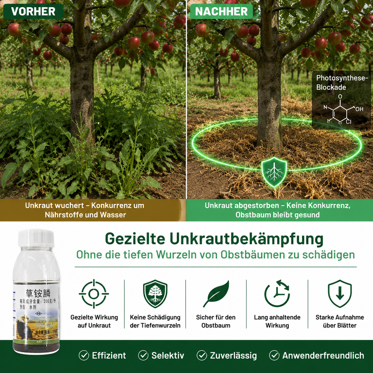 ✅👍Ultimatives Profi-Unkrautvernichter-Konzentrat: 1 Kappe für 1000 m² – Sichtbar in 3 Stunden & 3-fache Geld-zurück-Garantie！
