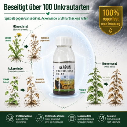 ✅👍Ultimatives Profi-Unkrautvernichter-Konzentrat: 1 Kappe für 1000 m² – Sichtbar in 3 Stunden & 3-fache Geld-zurück-Garantie！