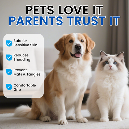 🐾 Ceoerty® Painless Pet Grooming Brush – Double-Sided De-Shedding & Detangling  Comb