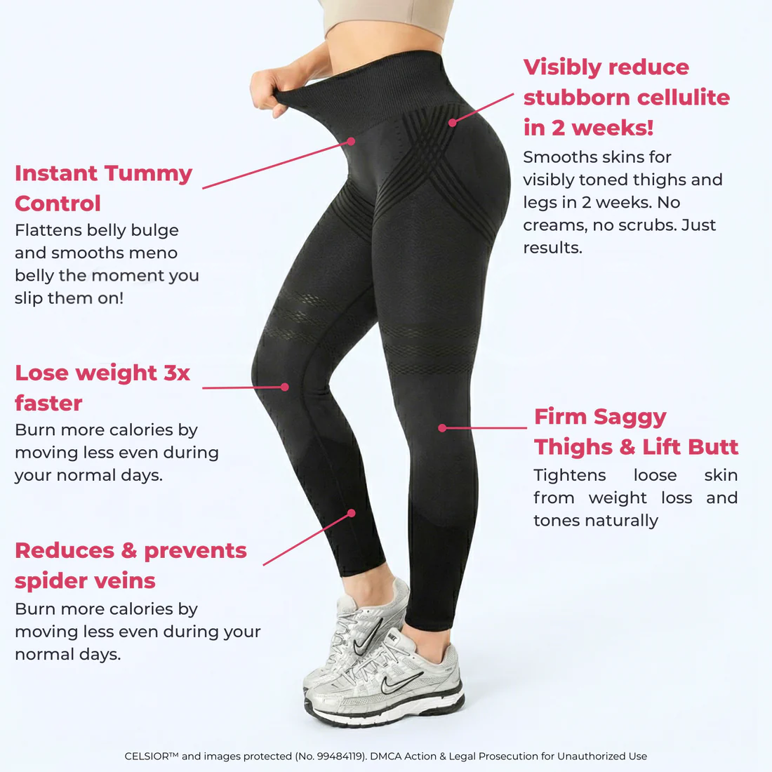 Buy 2, Get Your 2nd Pair Free 💗 3D Micro-Massage Leggings for Post-Weight-Loss Support