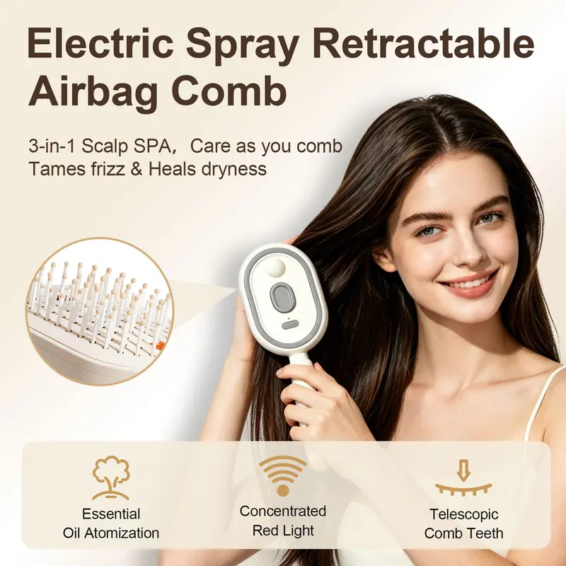 ❤️Day Sale 50% OFF🔥Electric Spray Air Cushion Massage Comb