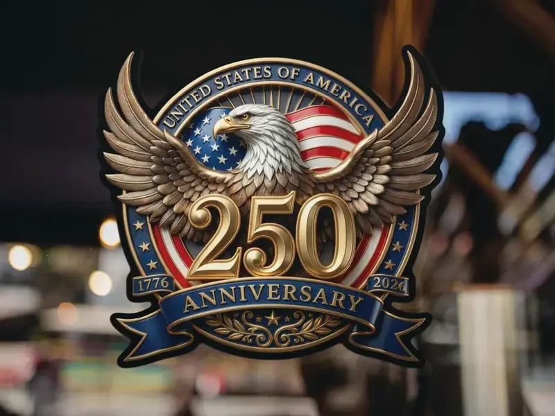 Celebrate 250 Years of Freedom – USA Patriotic Car Decal 1776–2026