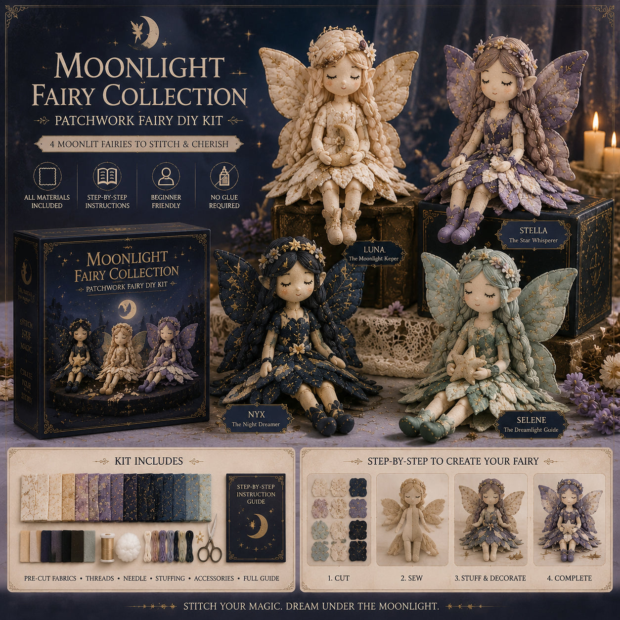 🔥Last Day 40% OFF🌸Fairy Patchwork DIY Collection ✨
