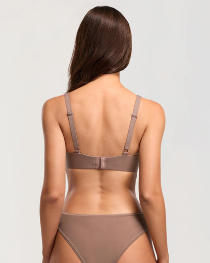 Underwire Support Seamless Unlined Balconette Bra