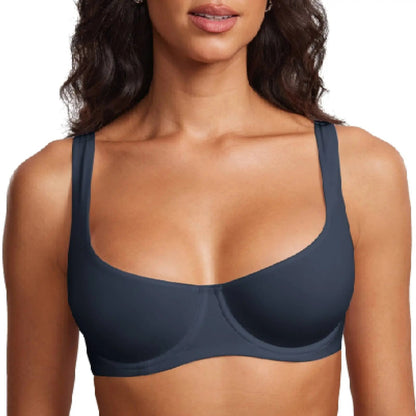 Underwire Support Seamless Unlined Balconette Bra