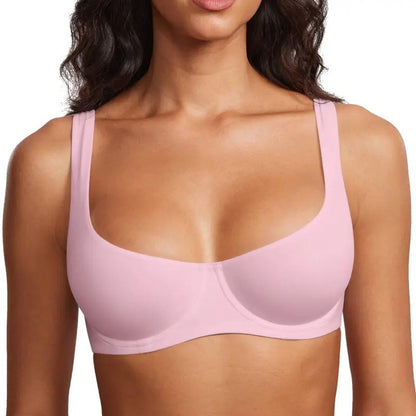 Underwire Support Seamless Unlined Balconette Bra