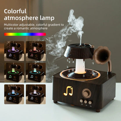 Vintage Rotating Gramophone Air Humidifier with Remote