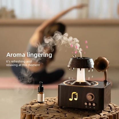 Vintage Rotating Gramophone Air Humidifier with Remote