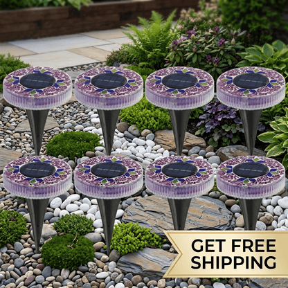 ✨ Solar Mosaic Ground Stake Light – Waterproof LED Outdoor Pathway Light