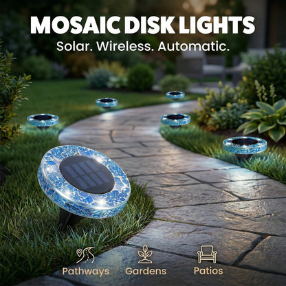 Stained Glass Mosaic Disk Lights
