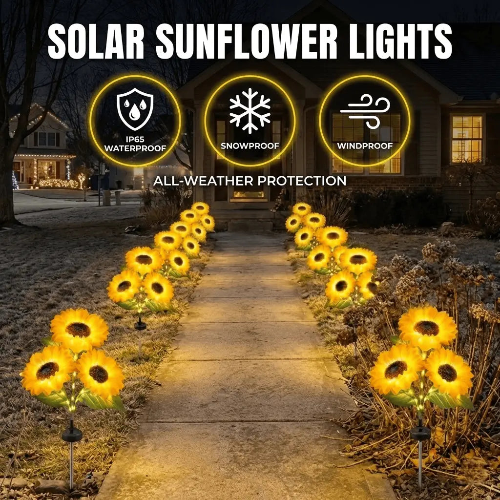 🌞27.6 " Solar LED Sunflower Garden Lights