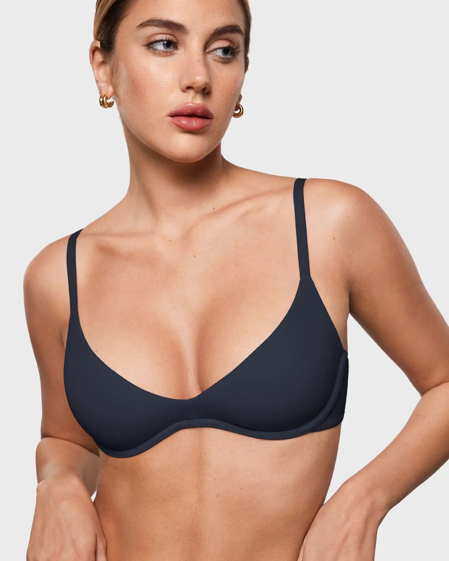 💥Women's Inbarely Plus Plunge Bra - Unlined Underwire Sexy Demi Balconette Bras SpringStatements