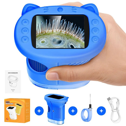 🎁Perfect Gift🎁1000X Handheld Microscope for Kids with 4K 2.0" Screen, Photo & Video Camera