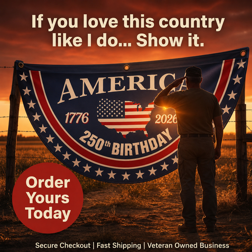💥Honor Your American Pride🎉Handcrafted by Veterans - 250th Anniversary USA Fan Flag🎖️