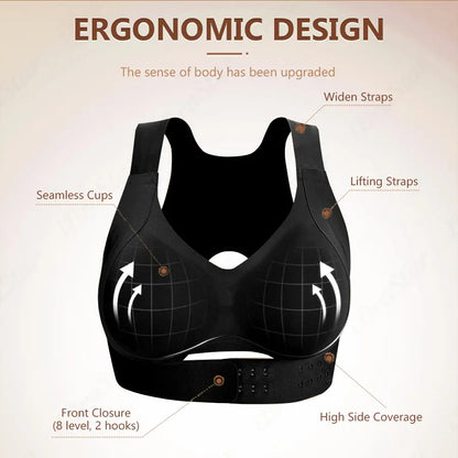 All-Day Comfort: Beige Wireless Sports Bra with Integrated Molded Cups | Seamless Full Coverage Bra for Yoga & Training