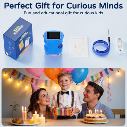 🎁Perfect Gift🎁1000X Handheld Microscope for Kids with 4K 2.0" Screen, Photo & Video Camera