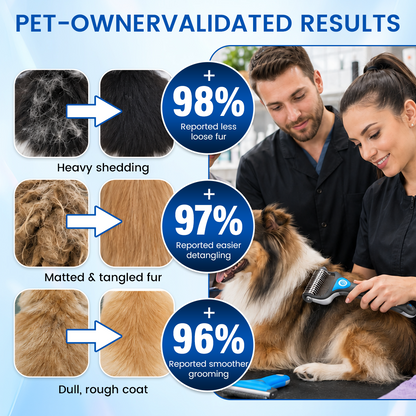 🐾 Ceoerty® Painless Pet Grooming Brush – Double-Sided De-Shedding & Detangling  Comb