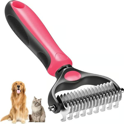 🐾 Ceoerty® Painless Pet Grooming Brush – Double-Sided De-Shedding & Detangling  Comb