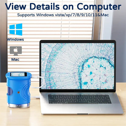 🎁Perfect Gift🎁1000X Handheld Microscope for Kids with 4K 2.0" Screen, Photo & Video Camera