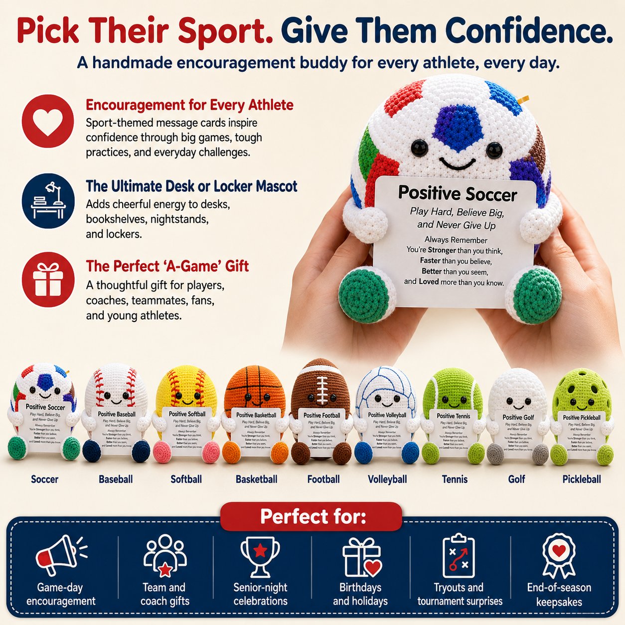 🏅Inspirational Sports-Themed Desk Companion Figurine
