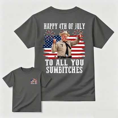Smokey and the Bandit 4th of July Funny Sumbitches Independence Day T-Shirt