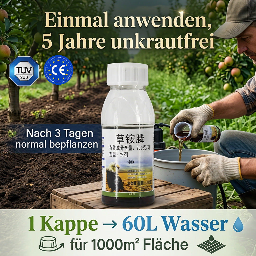 ✅👍Ultimatives Profi-Unkrautvernichter-Konzentrat: 1 Kappe für 1000 m² – Sichtbar in 3 Stunden & 3-fache Geld-zurück-Garantie！