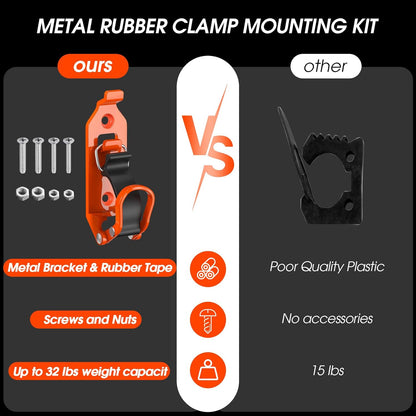 🛠️Metal Rubber Shovel Mount for Roof Rack & Truck Bed🔩Truck Jeep Offroad Roof Rack Axe Shovel Mount⚙️ Quick Fist Mounting Clamps