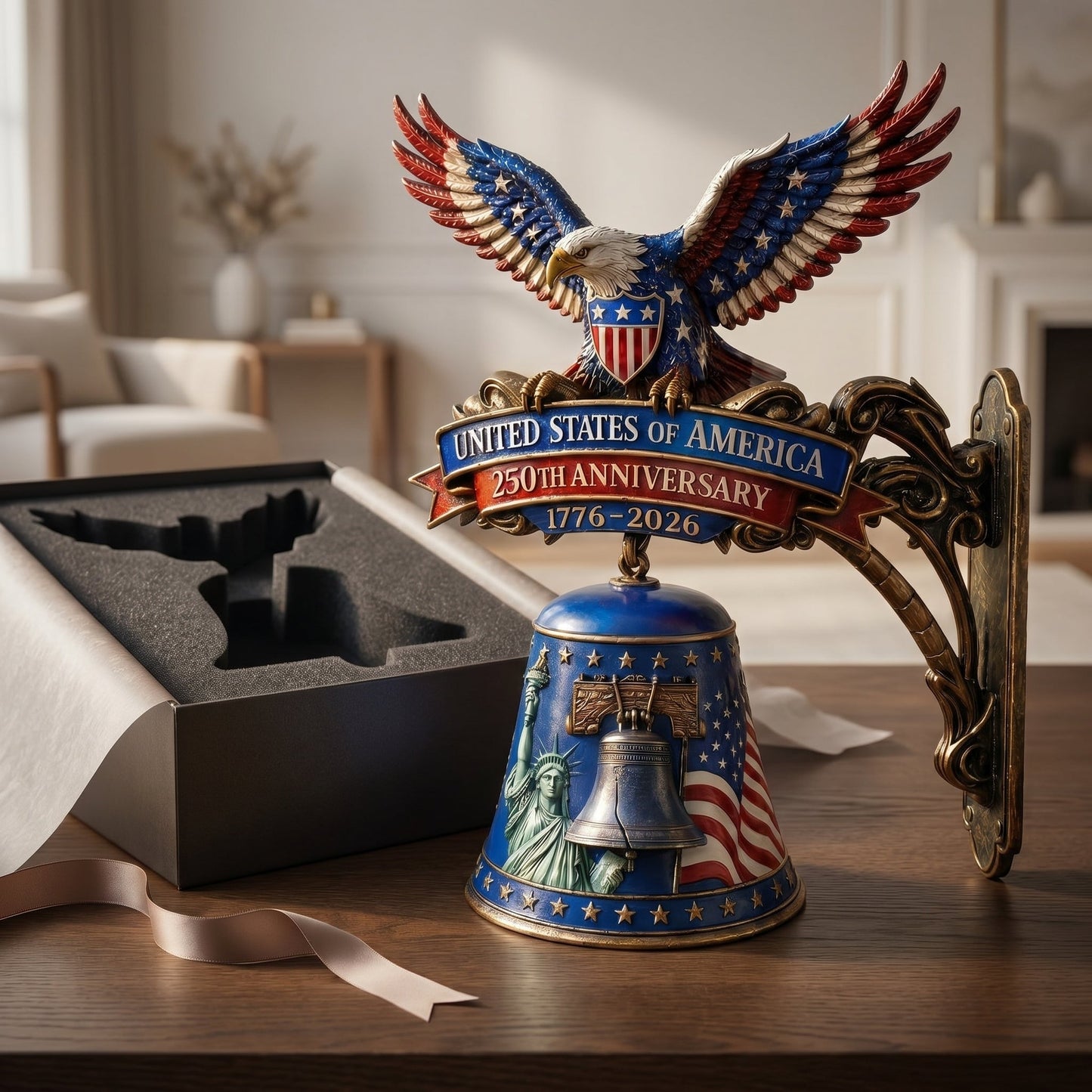 ✨USA 250th Anniversary Patriotic Eagle Wall Bell | Celebrate 250 Years of Freedom