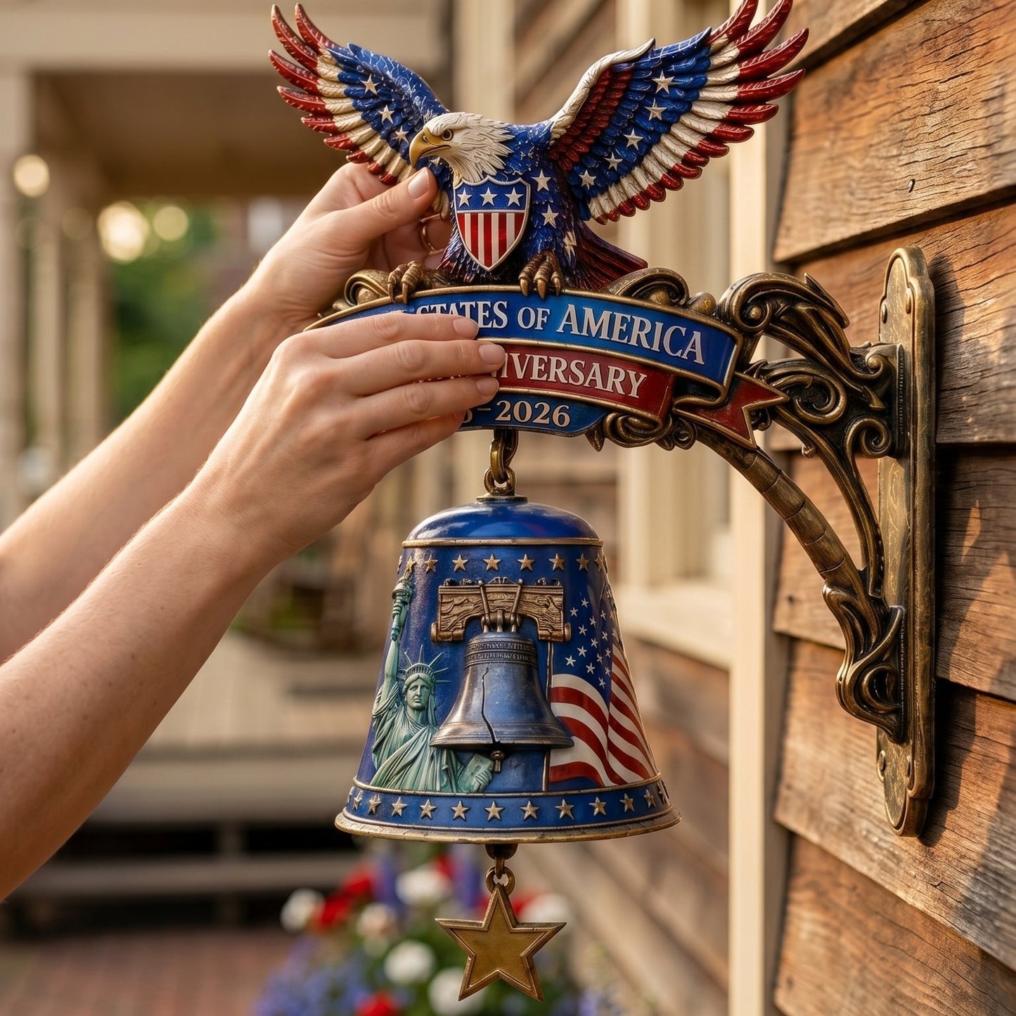 ✨USA 250th Anniversary Patriotic Eagle Wall Bell | Celebrate 250 Years of Freedom