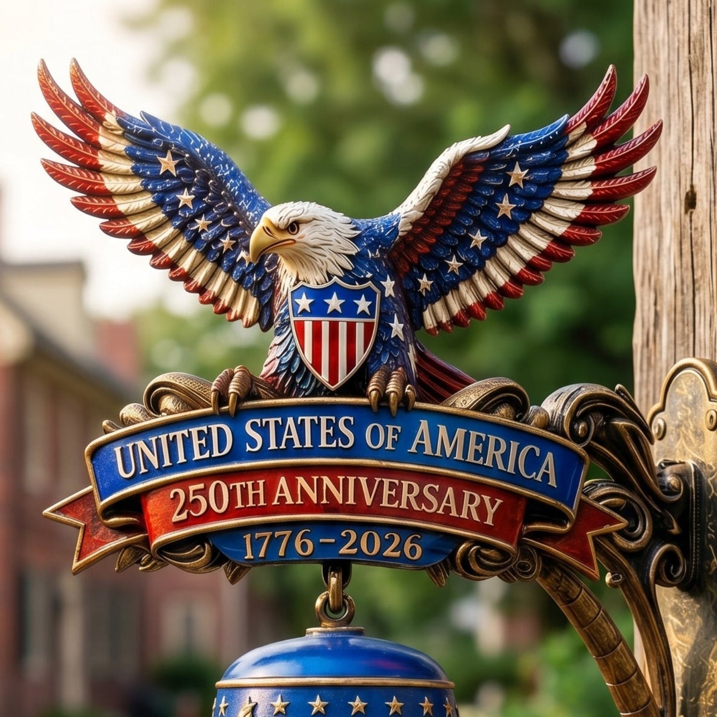 ✨USA 250th Anniversary Patriotic Eagle Wall Bell | Celebrate 250 Years of Freedom