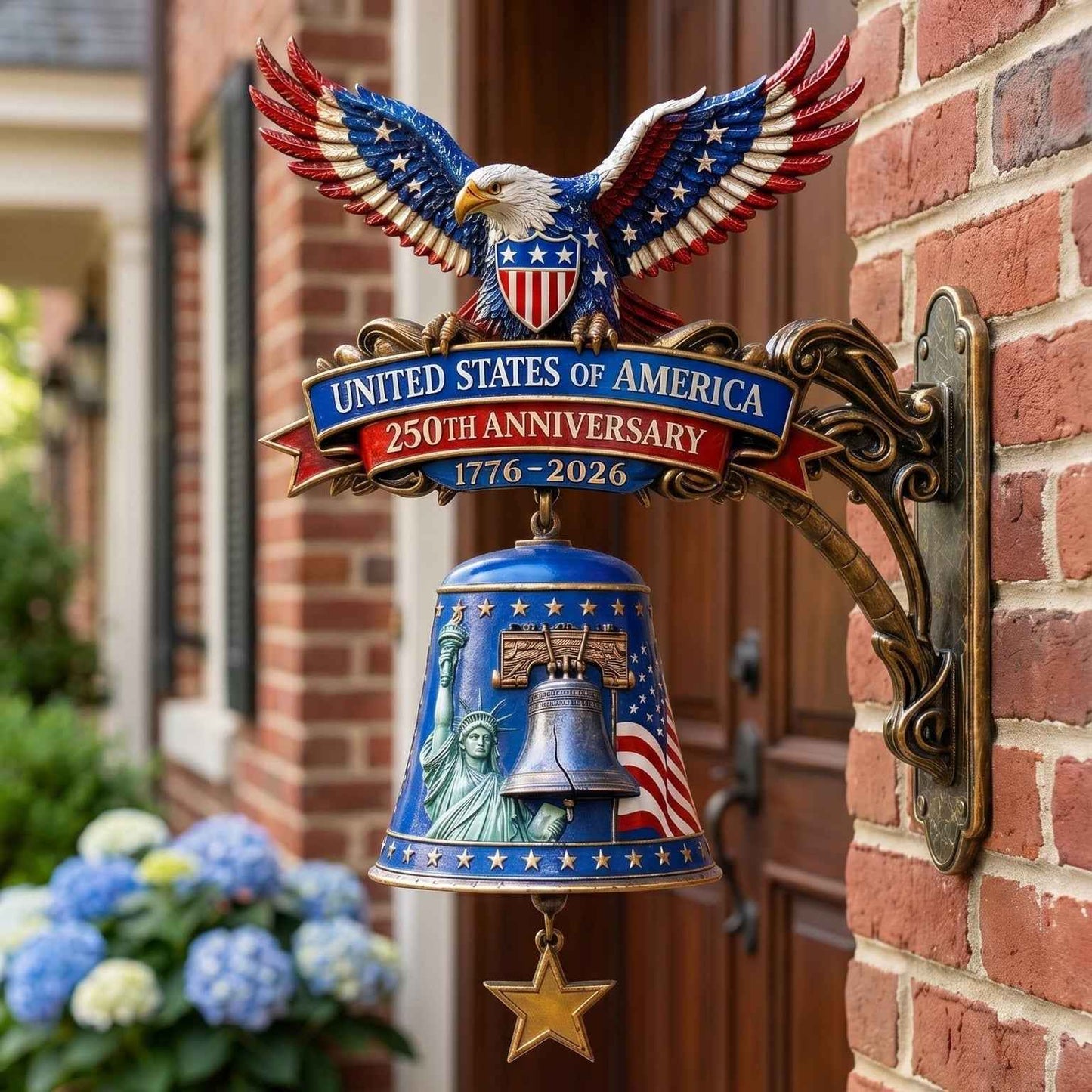 ✨USA 250th Anniversary Patriotic Eagle Wall Bell | Celebrate 250 Years of Freedom