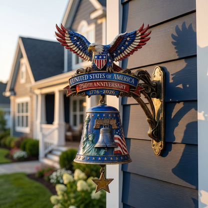 ✨USA 250th Anniversary Patriotic Eagle Wall Bell | Celebrate 250 Years of Freedom