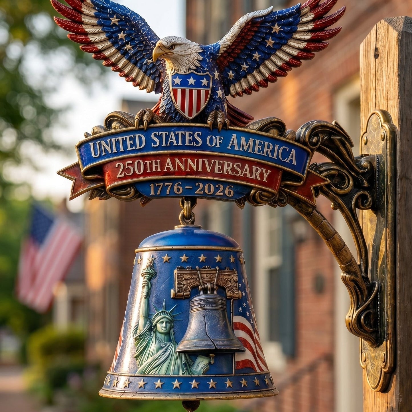 ✨USA 250th Anniversary Patriotic Eagle Wall Bell | Celebrate 250 Years of Freedom