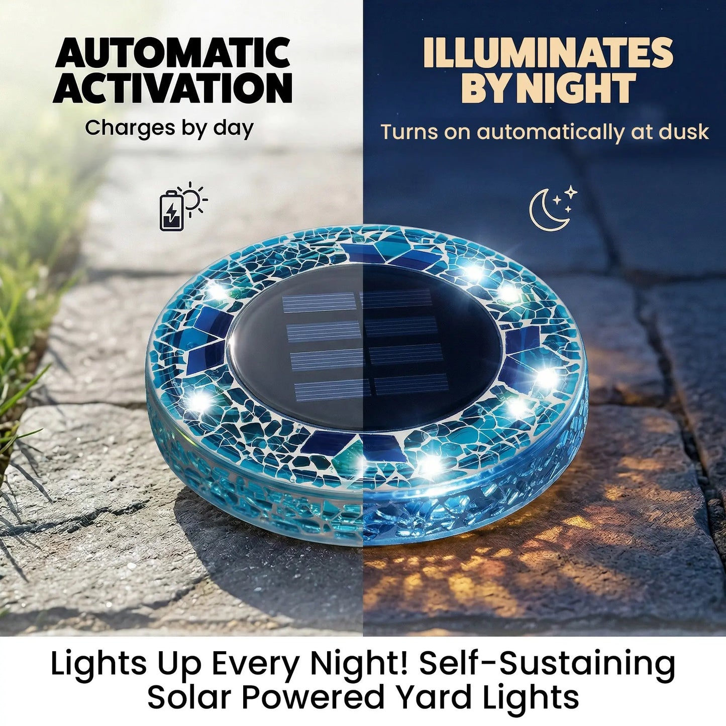 Stained Glass Mosaic Disk Lights