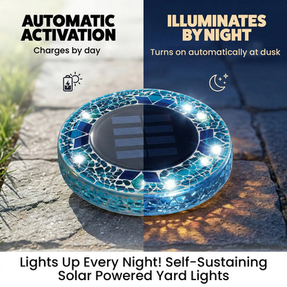 Stained Glass Mosaic Disk Lights