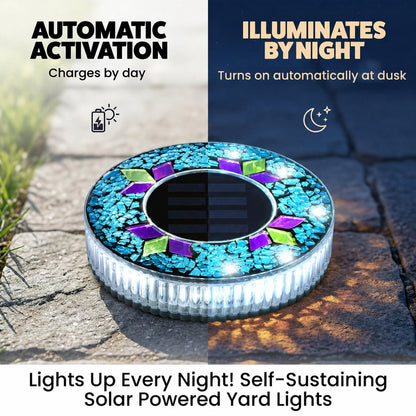 ✨ Solar Mosaic Ground Stake Light – Waterproof LED Outdoor Pathway Light