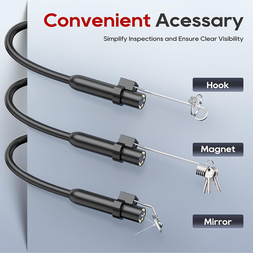 🔍 Endoscope Camera with Light – 1920P HD Inspection Tool