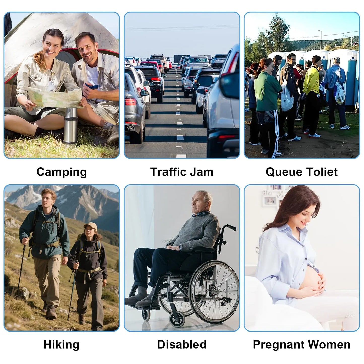 750ML Portable Urinal Bottle – Foldable Emergency Toilet for Travel & Camping