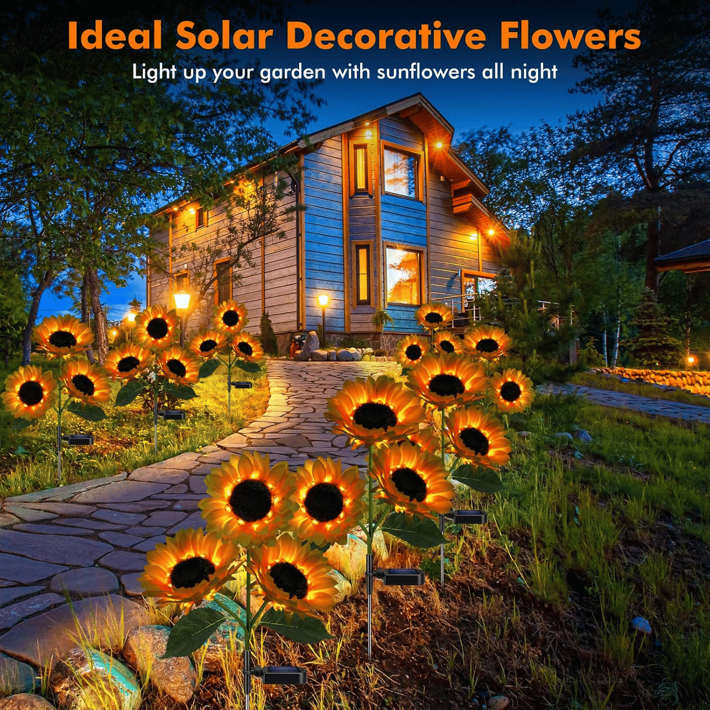 🌞27.6 " Solar LED Sunflower Garden Lights