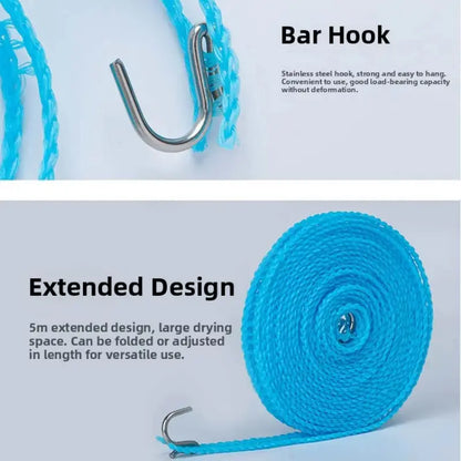 🧺 3-Pack Windproof Clothesline | Adjustable Clothesline
