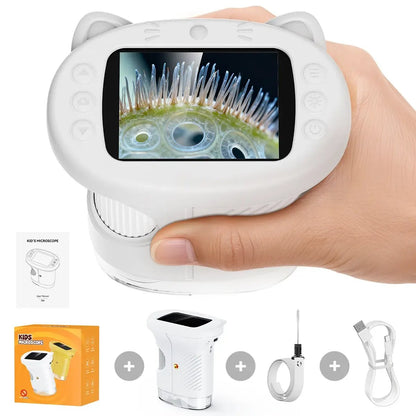 🎁Perfect Gift🎁1000X Handheld Microscope for Kids with 4K 2.0" Screen, Photo & Video Camera