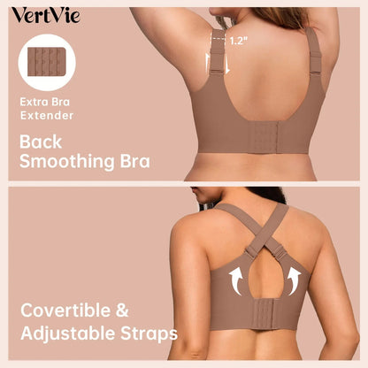 ✨Soft Intention Women's Seamless Red Bra Wireless Soft Bralette Full Coverage Push Up T-shirt Comfortable Everyday Wear