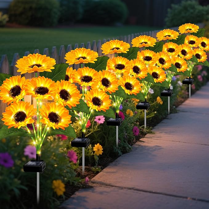 🌞27.6 " Solar LED Sunflower Garden Lights