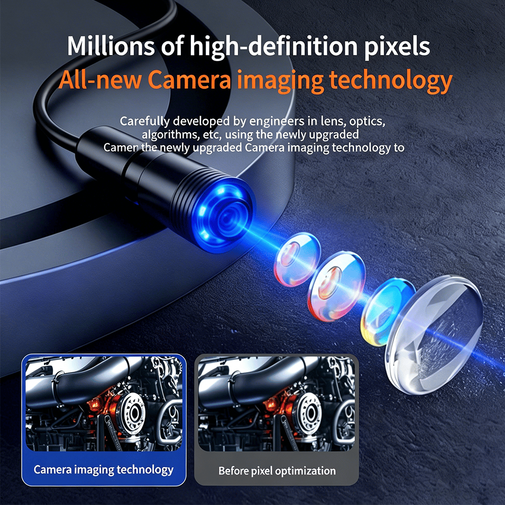 🔍 Endoscope Camera with Light – 1920P HD Inspection Tool